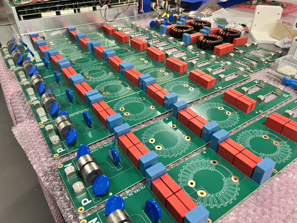 Series of assembled power-stage printed circuit boards